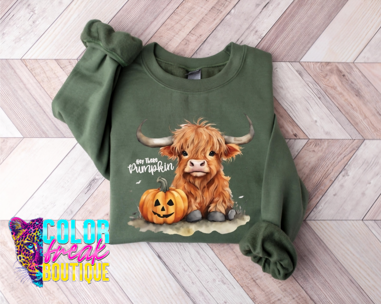Hey There Pumpkin Highland Cow - Sweatshirt