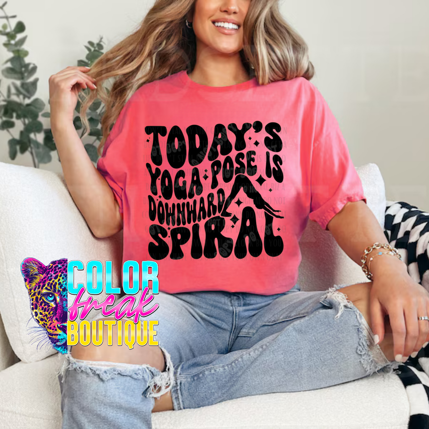Yoga Pose Downward Spiral Tee