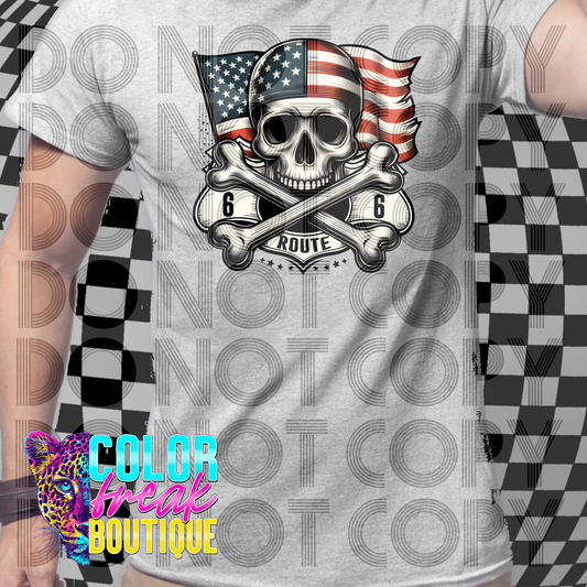 Route 66 Skull Tee