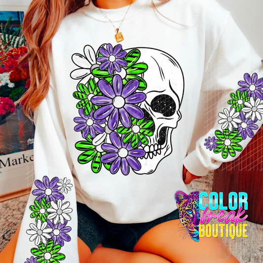Floral Skull - Sweatshirt