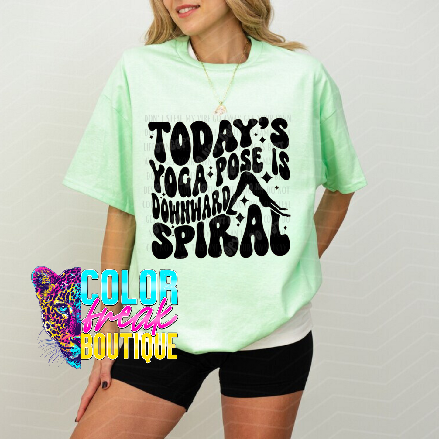Yoga Pose Downward Spiral Tee