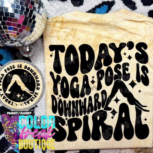 Yoga Pose Downward Spiral Tee